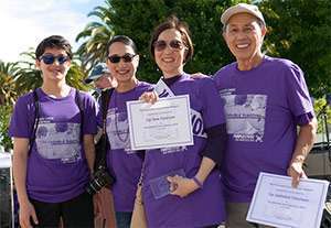 Team captains from the top fundraising teams at PurpleStride San Francisco 2016