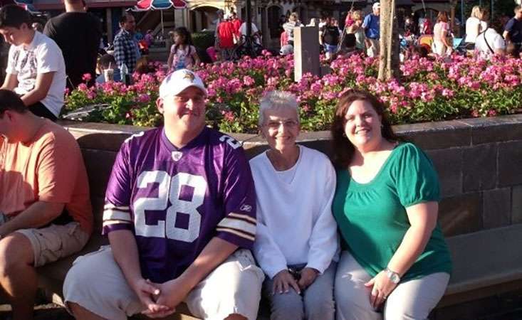 Feature image A man and two women (son, mom, daughter) pose at Disney’s Magic Kingdom.