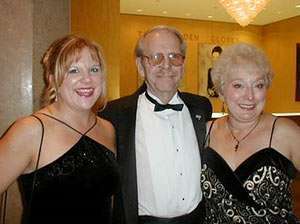 Kara Friedrich with her father and mother, Dwain and Alice Saldeen, at the Pancreatic Cancer Action Network's Evening with the Stars gala in 2002.