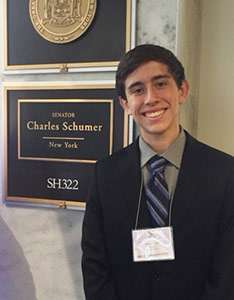 Eric Doppelt, 15, traveled to Washington, D.C., in June for National Pancreatic Cancer Advocacy Day to speak with members of Congress about why pancreatic cancer research funding is important to him. 