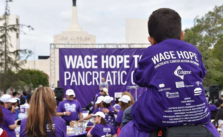 PurpleStride walks are among the largest sources of funding for the Pancreatic Cancer Action Network.