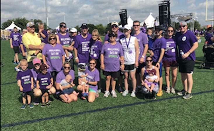 Allison’s family and friends joined her at PurpleStride, the walk to end pancreatic cancer.