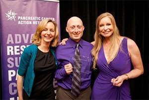 PanCAN volunteer with PanCAN President and CEO and Lisa Swayze, widow of Patrick Swayze