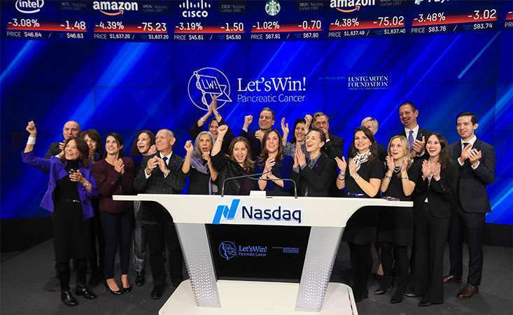 PanCAN staff is part of Nasdaq stock exchange closing bell ceremony in New York City
