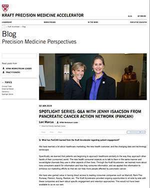 Interview with PanCAN executive on precision medicine in Harvard Business School’s newsletter