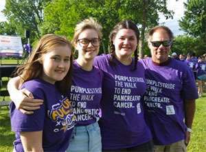 High schooler’s team at PurpleStride, the walk to end pancreatic cancer 