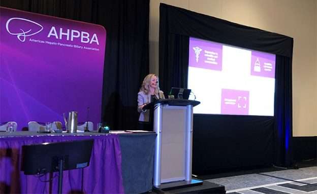 Feature image PanCAN President & CEO gives the presidential invited lecture at the AHPBA Annual Meeting