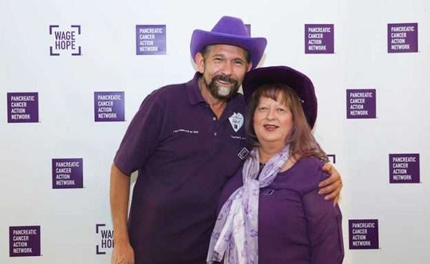 Feature image 17-year pancreatic cancer survivor and her husband who volunteer for PanCANzs