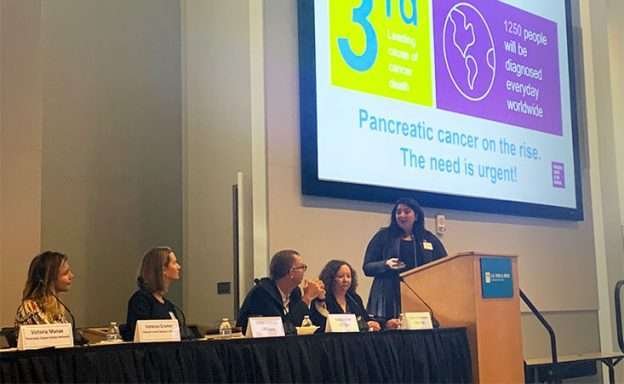 Feature image PanCAN chief medical officer addresses representatives from patient advocacy organizations