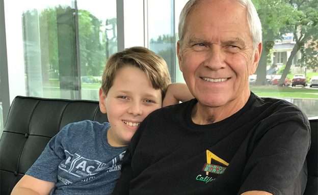 Feature image Teen and his grandfather, a stage IV pancreatic cancer survivor