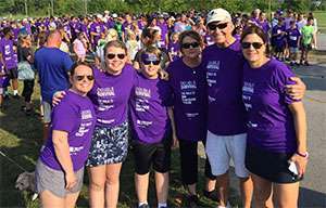 Teen fundraiser with family and PanCAN fundraiser walk in Louisville, Ky., in 2019