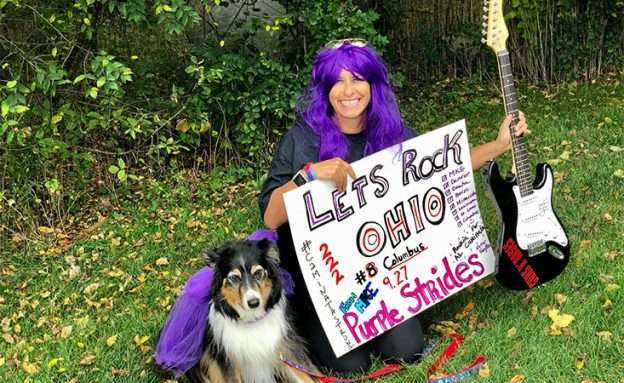 Feature image PurpleStride Columbus 2020 participant with dog