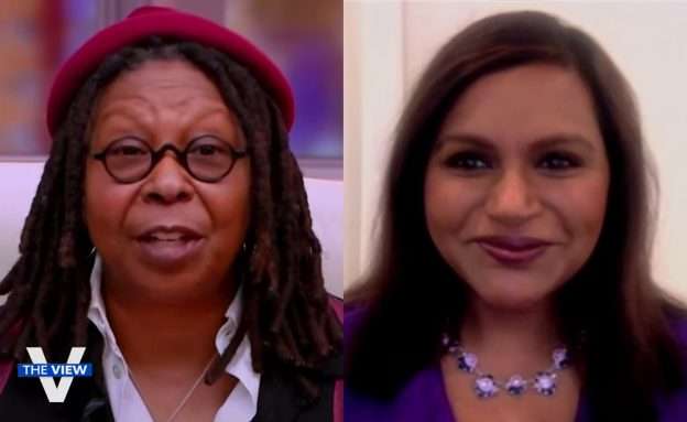Feature image Mindy Kaling and Whoopi Goldberg on “The View” Nov. 30, 2020, discussing supporting PanCAN
