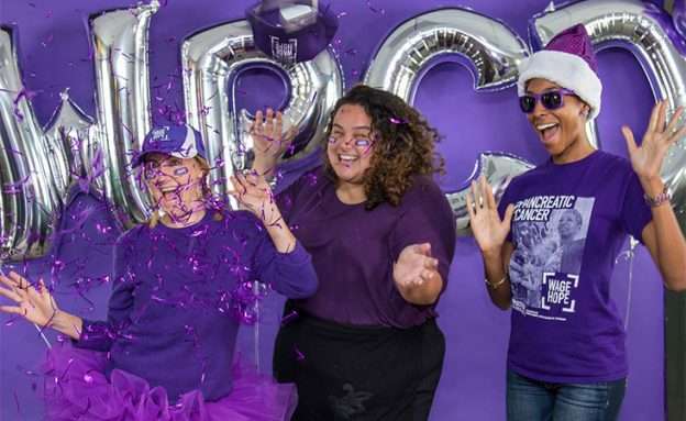 Feature image PanCAN staff members celebrate a past World Pancreatic Cancer Day