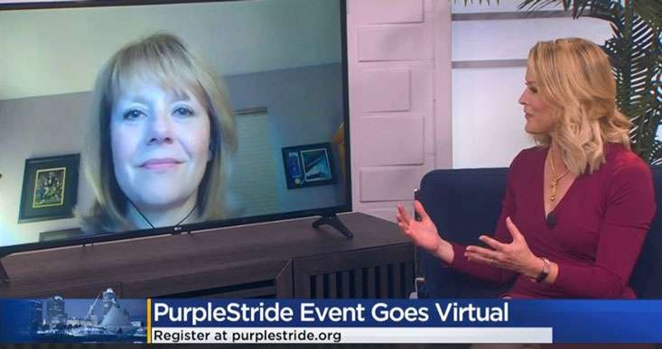 Volunteer in Milwaukee, Wisconsin, is interviewed about Virtual PurpleStride