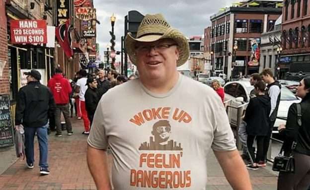 Feature image Steve wears Baker Mayfield “I woke up feeling dangerous” shirt