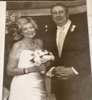 Lewis and Joni Jordan’s wedding before her surgery for pancreatic cancer