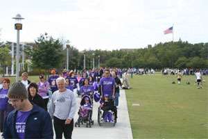 Group shot of attendees at PurpleStride Central Florida 2019