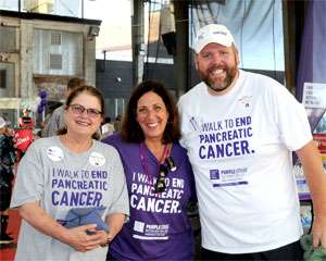 Pancreatic cancer survivor Matt Wilson and friends at PanCAN walk