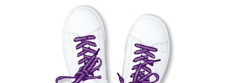 PanCAN PurpleStride shoelaces