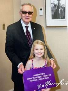 Former Senate Majority Leader Harry Reid with PanCAN youth advocate from Nevada