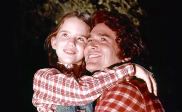 Feature image 1. Michael Landon and Melissa Gilbert, actors, on “Little House on the Prairie” set