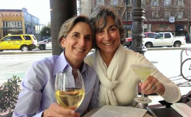 Feature image Linda Amuso (left) and Susan Lombardi on their wedding day, in San Francisco
