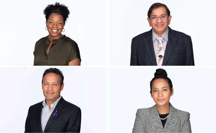 Feature image Pancreatic cancer researchers Brandi Glover, Anirban Maitra, Nicolette Juliana Rodriguez and Andrew Hendifar