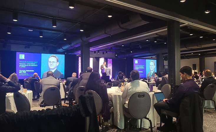 Feature image Thomas Heineman, MD, PhD, at PanCAN Scientific Summit 2023