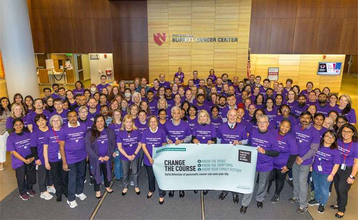 UNMC and Nebraska Medicine team on World Pancreatic Cancer Day.