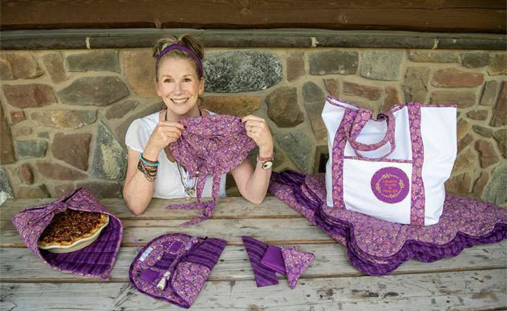 Feature image Melissa Gilbert with Modern Prairie X PanCAN items